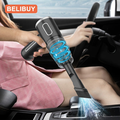 Handheld Vacuum Cleaner with 3KPa Suction, USB Charging, Long Reach Tube, Brush Head and Spare Filter