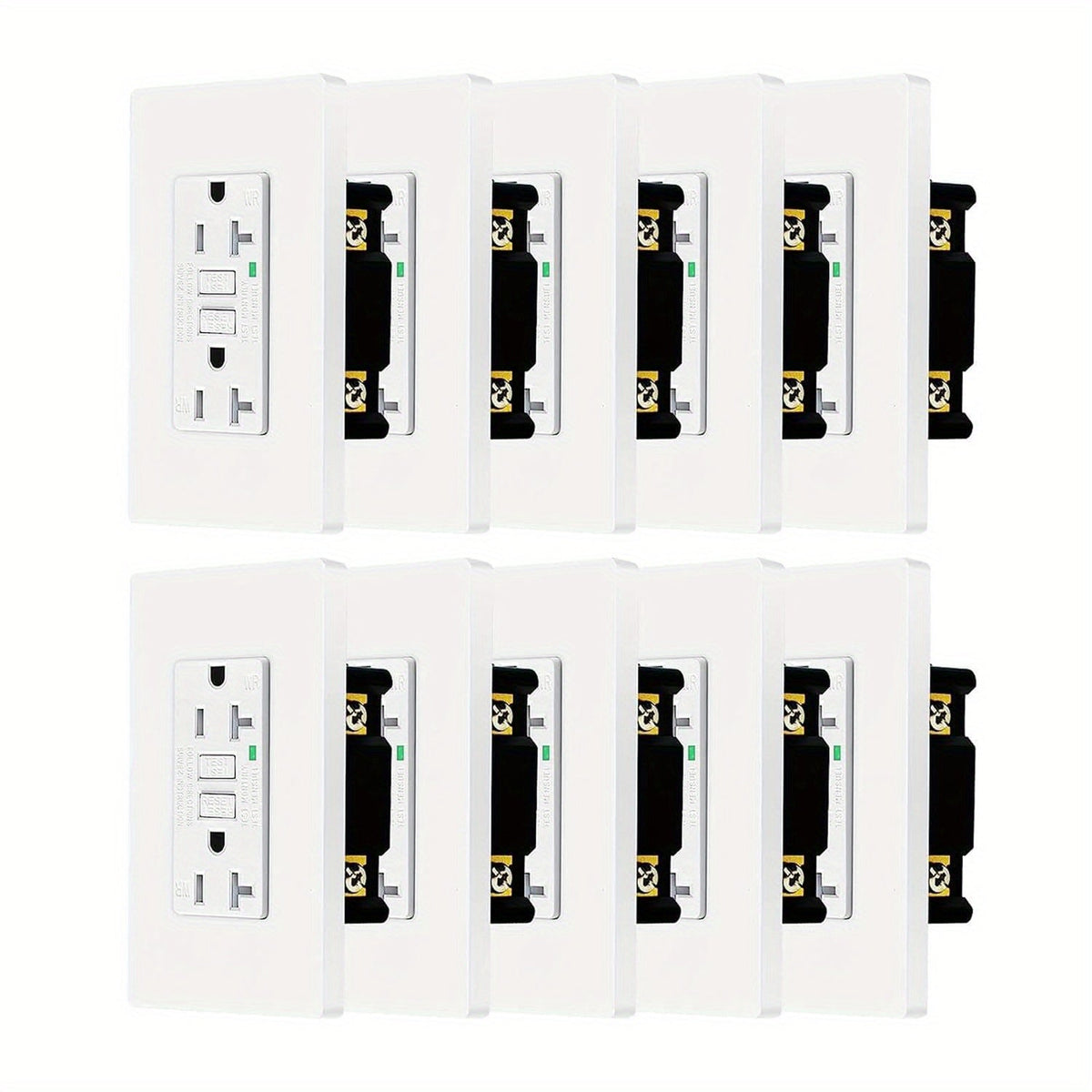 GFCI Outlet 20 Amp Tamper Resistant WR Weather Resistant with Wall Plate ETL Listed for Home Cooking, Dining and Outdoor Meals
