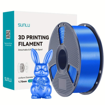 3D Printer Filament SUNLU Silk PLA+ 1.75mm 1kg Reusable Spool in Blue, Bronze, Yellow, Purple or Brass
