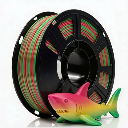 Rainbow PLA Filament 1.75mm Single Dual Triple Color Vacuum Packed, Neatly Wound High Precision ±0.02mm Smooth Printing