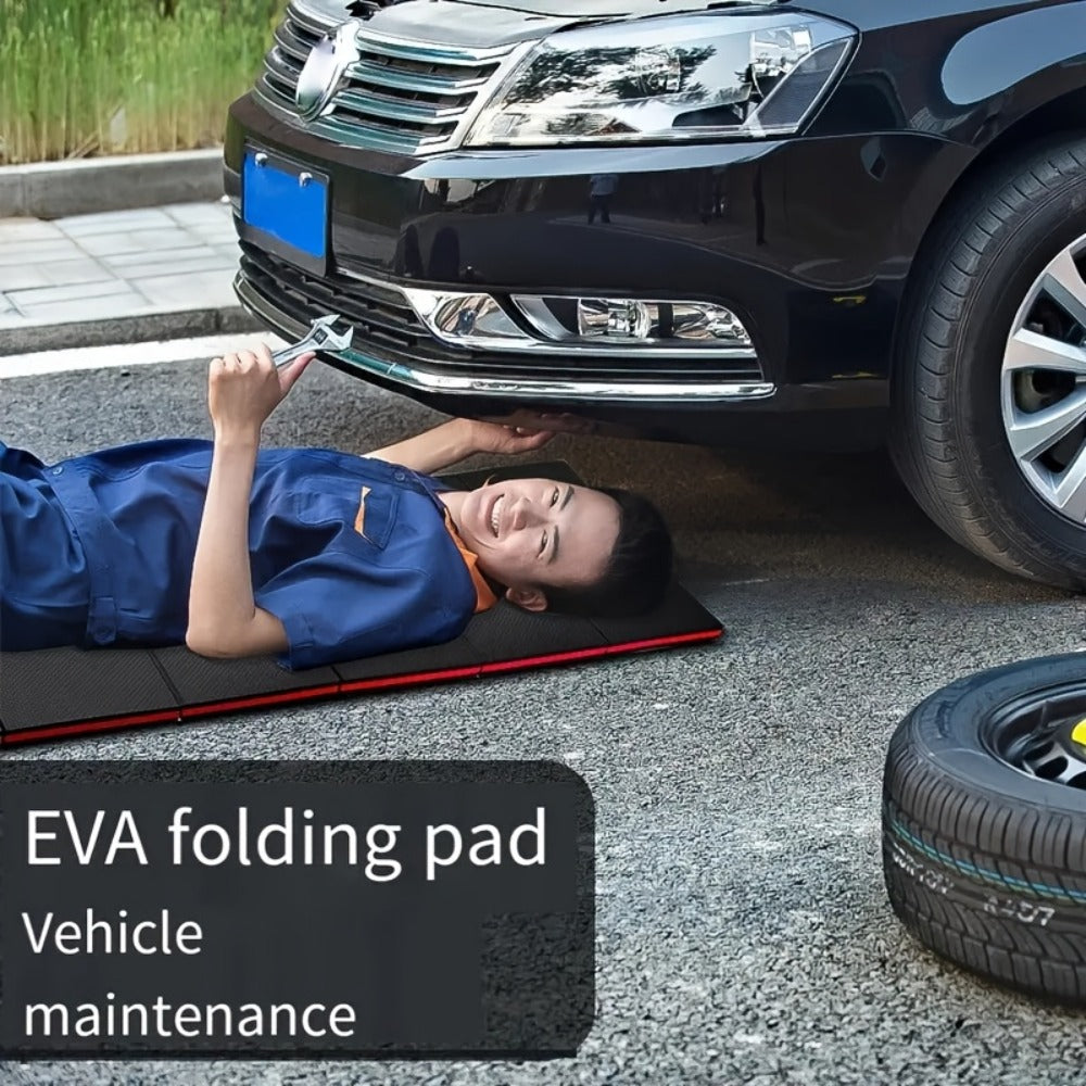 EVA Kneeling Pad Car Repair Work Mat – Foldable Waterproof Thermal Insulation Pad for Mechanic, Camping & Hiking, Lightweight Ergonomic Design, Single or 2-Pack