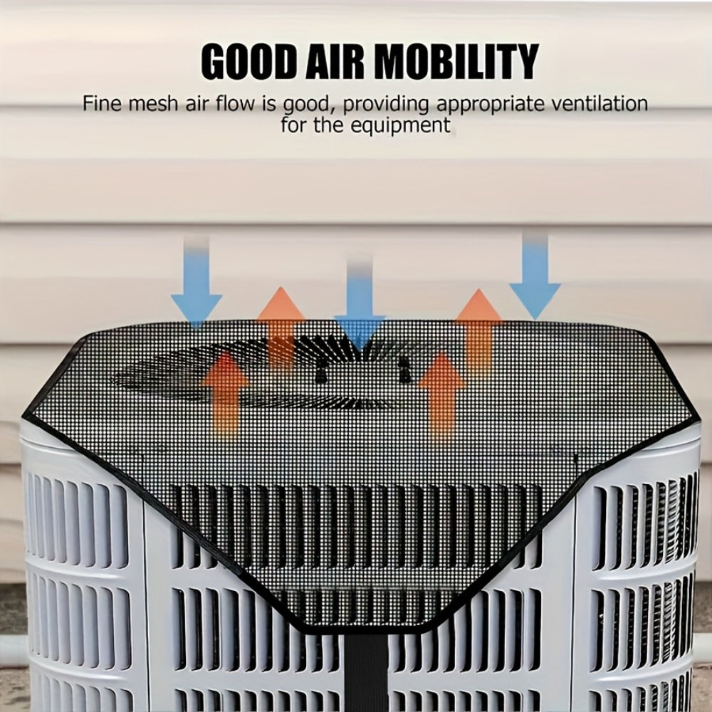 Outdoor AC Cover Premium Waterproof Windproof | Super Durable Air Conditioner Protector with Breathable PVC Mesh Ventilation – Dust & Cold Air Barrier for Condenser Units