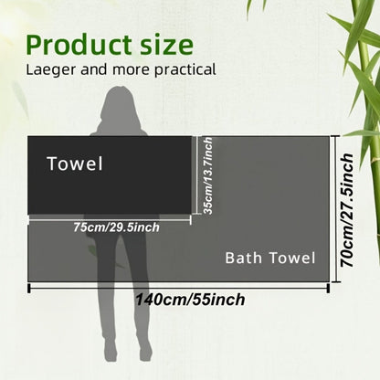 Three-Piece Towel Set with Two Hand Towels and One Bath Towel in Four Embroidered Color Options