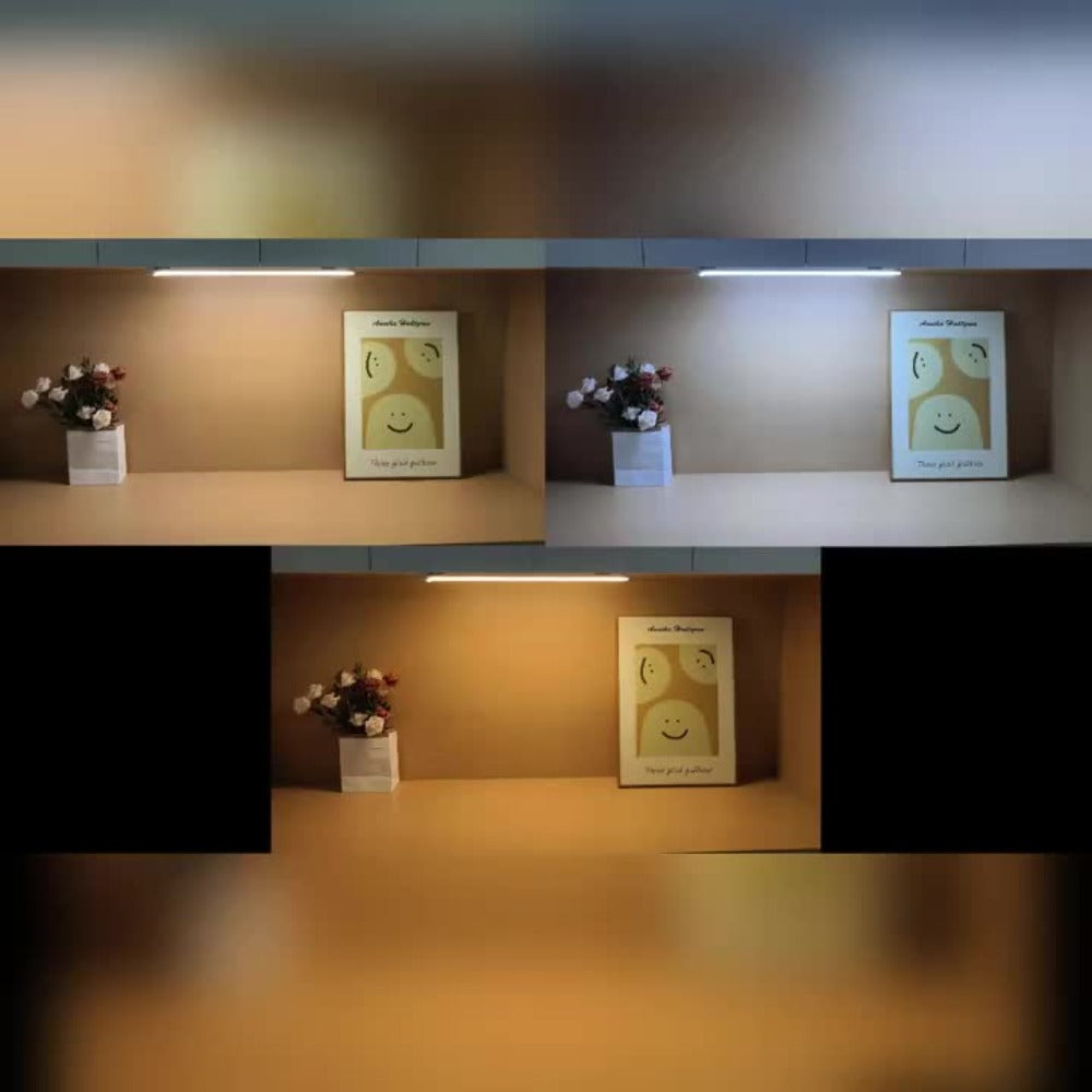 Six-Pack 12 cm Motion Sensor Cabinet Lights with USB Rechargeable Power, Magnetic Mounting and Three Modes