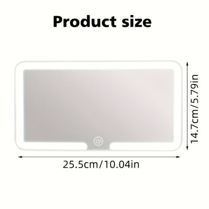 Car Visor Makeup Mirror LED Lighted USB Powered - Sun Visor Vanity Mirror with 3 Light Modes, Universal Fit for Cars Trucks SUVs, Road Trip Essential Car Accessory Gift for Women Female Drivers
