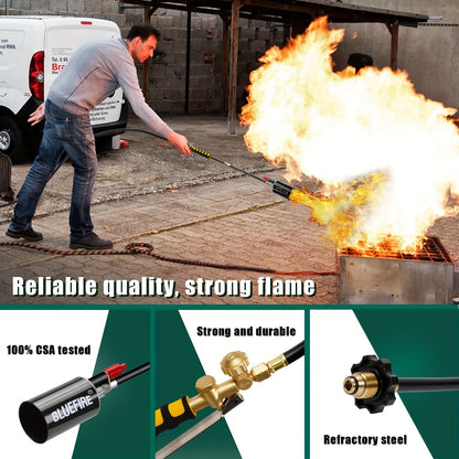 Propane Weed Torch | Flame Weeder Ice Melter Outdoor Roof Driveway
