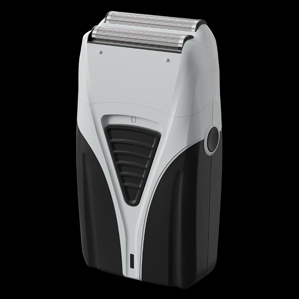 Electric Shaver Dual-Head Razor with Stainless Steel Blades, USB Charging and 60+ Minute Wet/Dry Runtime