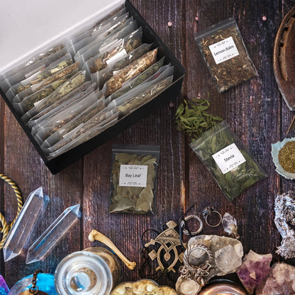 Dried Herbs & Flowers Magic Supplies Kit 40 Pack – Witch Starter Set for Rituals, Spells, Candle & Soap Making, Pagan Altar, Halloween & Christmas Gift, Party Favors, Home Decor