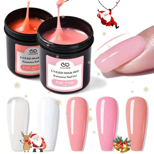 Builder Gel for Nail Extensions 150g Apex Strengthening Kit 13 Shades Clear White Pink Nude Milky Jelly Salmon UV LED Cure Professional Salon Home DIY Manicure Nail Art Women