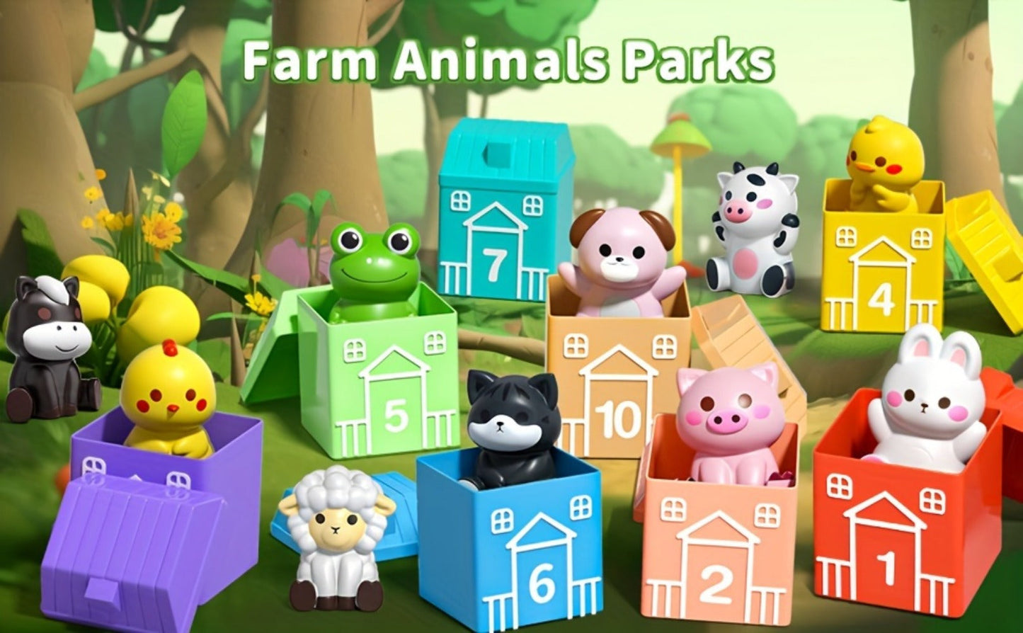 Farm Animal Toys Set 20 Colorful Figures – Educational Barnyard Playset for Toddlers Boys Girls Ages 3+, Animal Recognition Fine Motor Skills Imaginative Play, Birthday Christmas Easter Gift Kids