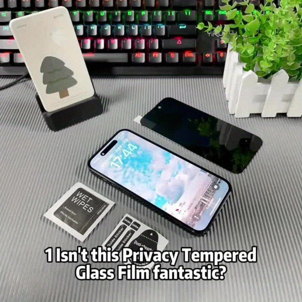 Screen Protector, Privacy Tempered Glass with 360-Degree Side-Angle Filter for 22 Selected iPhone Model Options