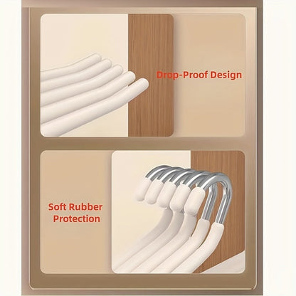 Open-Leg Pants Hangers in Black or White with 10-, 20-, 30- or 50-Piece Checkout Packs for Closets