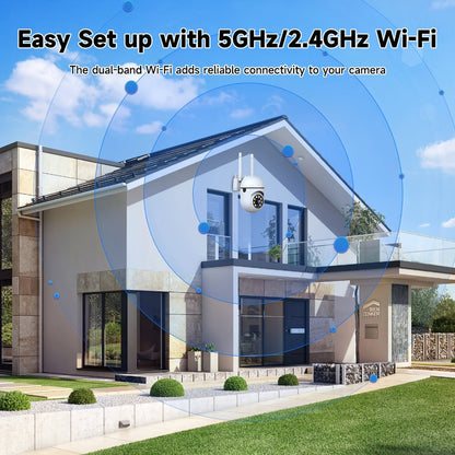 Indoor Security Camera 2-Pack with 355° Pan-Tilt, Night Vision, Two-Way Audio and Connection Options