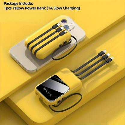 Power Bank 10000mAh Compact with Cable Set, 5W/15W/22.5W Variants, LED Light and Digital Display