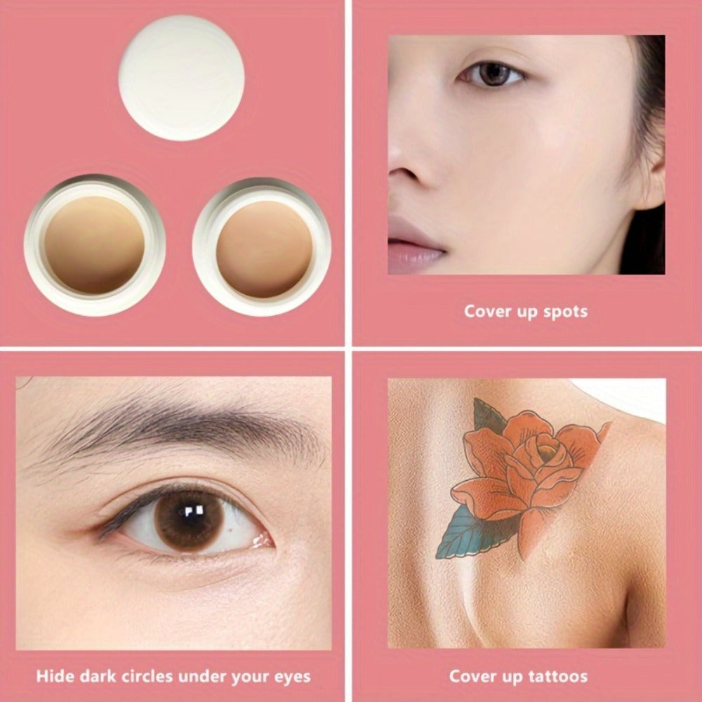 Three-Piece Cream Concealer Pot Set with Style 1, Style 2 and Style 3 Shades for Face Makeup Blending