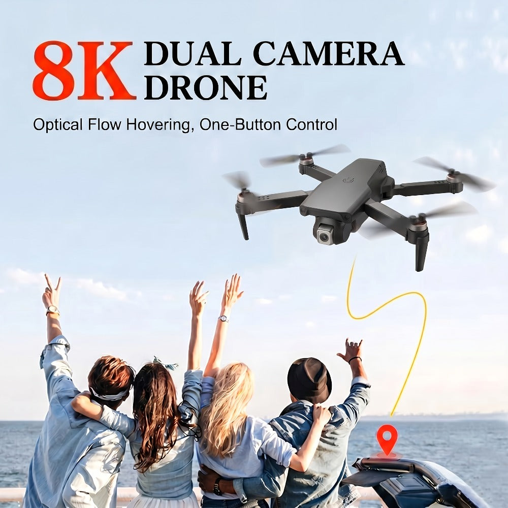 8K Brushless Motor Drone Obstacle Avoidance 2026 Upgraded Foldable Quadcopter 2 Batteries One-Button Return USB Charging Tools
