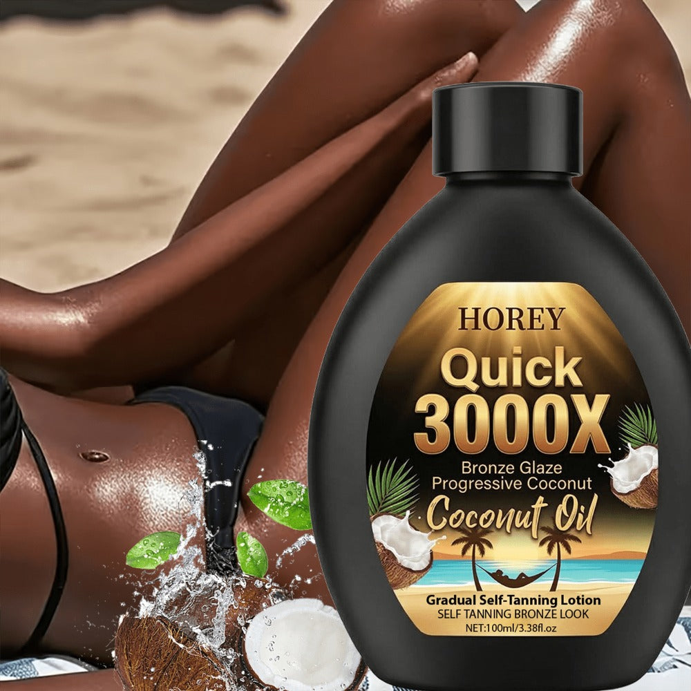Self Tanning Lotion Coconut Extract Gradual Sunless Tanner 100ml - Natural Sun-Kissed Glow Streak-Free Moisturizing Body Lotion for Women Men All Skin Tones Year-Round Bronze Tan