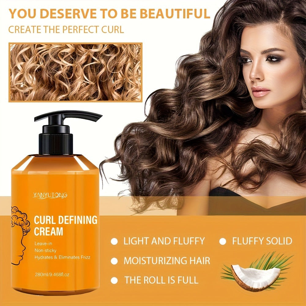 280ml Curl Styling Cream in Orange Pump Bottle with Argan Oil and Glycerin Listed in Product Record