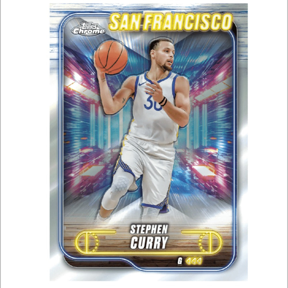 Topps Chrome Basketball Trading Cards Mega Box and One 8-Card Hobby Pack Bundle for 2024–25