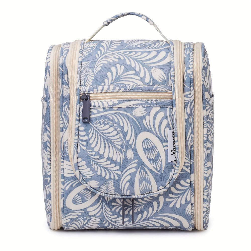 Hanging Toiletry Bag for Women Large Capacity Travel Makeup Organizer Bag with Hook Multi-Compartment Waterproof Cosmetic Pouch 16 Prints for Cruise Gym