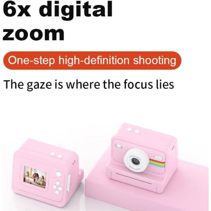 Instant Print Digital Camera with 1-Second Photo Printing | 1080P HD Screen, Selfie & Video Camera, 3 Rolls Paper Included | Portable Travel Camera Gift for Kids, Teens & Adults