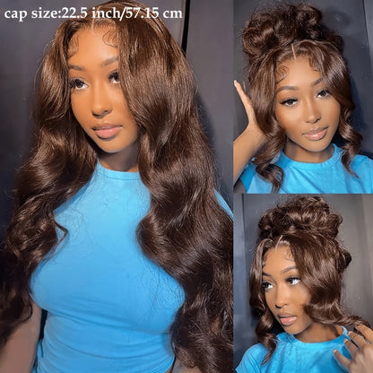 Body Wave Lace Front Wig Synthetic Glueless Heavy Density 26-34 Inch | Dark Brown Red Orange-Red Black Long Wavy Women Daily Wear Party Cosplay