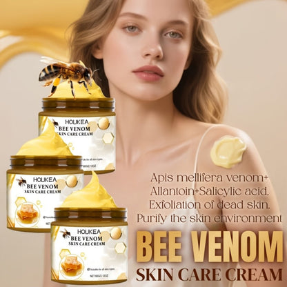 Body Cream HOUKEA Three 60g Jars with Bee Venom, Retinol, Allantoin and Salicylic Acid for External Use