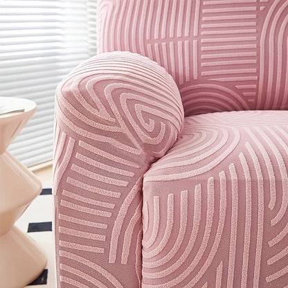 Recliner Slipcover, Four-Piece Elastic Jacquard Single-Seat Chair Cover in Six Color Options