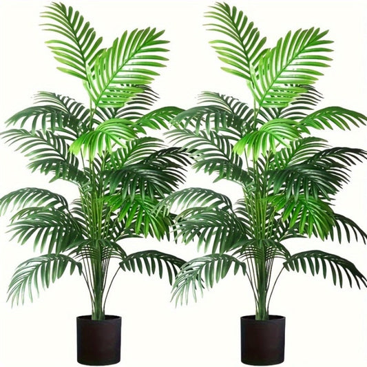 Realistic Artificial Plants 2pcs – Lifelike Fake Plant Decor for Indoor & Outdoor, Home, Wedding, Garden & Festival Celebrations, Elegant Faux Greenery Decoration Set