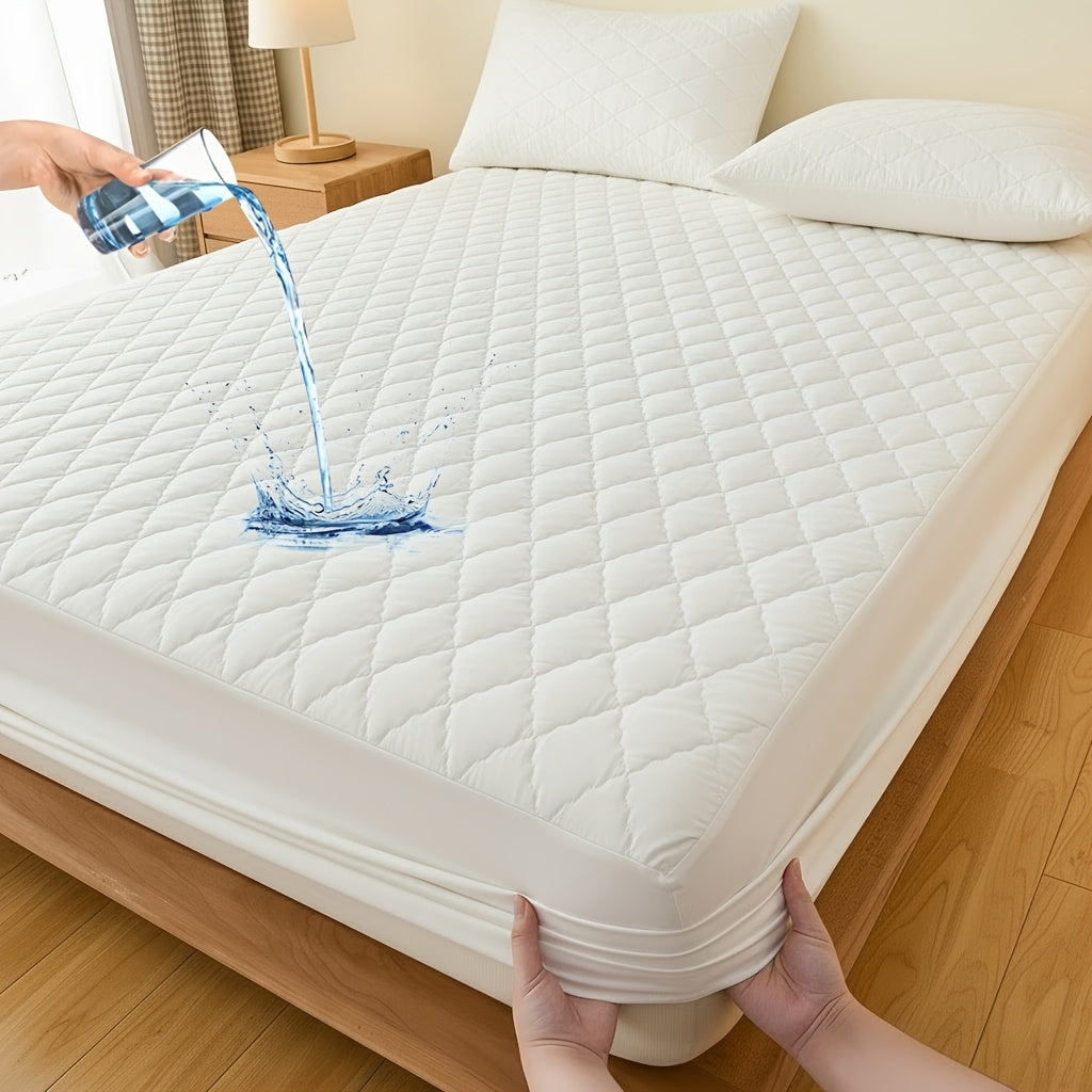 Fitted Mattress Protector with Deep Pocket in Twin, Full, Queen and King Sizes and Multiple Colors