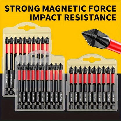 Magnetic PH2 Screwdriver Bit Set with 2-, 24- or 60-Piece Checkout Options and Mixed Lengths