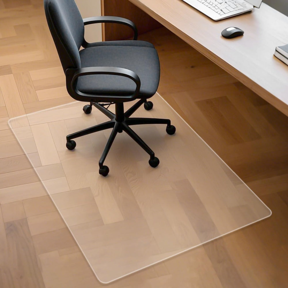 Clear PVC Floor Protector Mat with 29 Rectangular Size Options, Including 1.5mm Formats up to 44 x 120 Inches