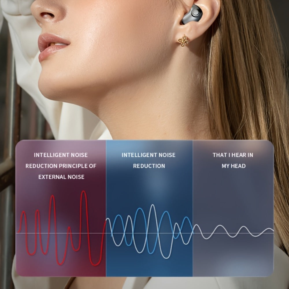 Invisible Sleep Earbuds TWS Hi-Fi Stereo Wireless Bluetooth Digital Screen Ultra-Long Battery 3 Colors for Android Apple Samsung All Smartphones Cycling Running Sports