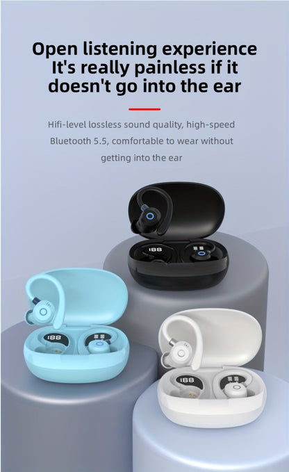 Wireless Earbuds HiFi Stereo with Active Noise Canceling, LED Display, Touch and Fast USB Charging