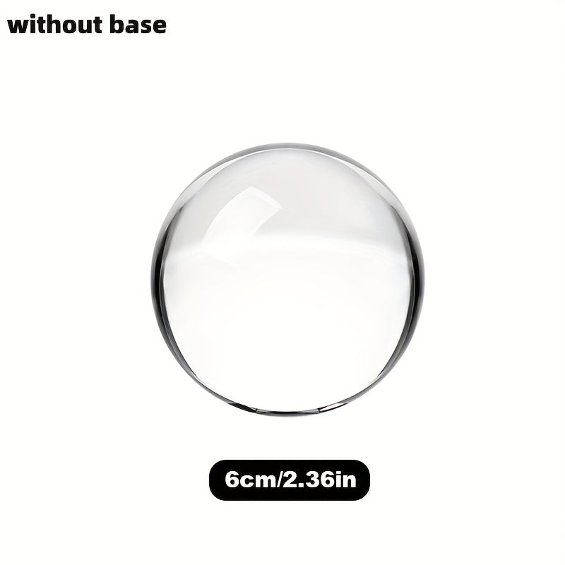 Crystal Ball for Photography Decoration Feng Shui Gift – Transparent Glass Sphere 60mm 80mm 150mm with Base for Magic Lens Ball Home Decor Halloween Valentine Christmas