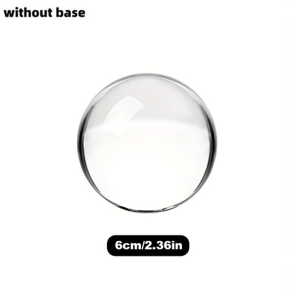 Crystal Ball for Photography Decoration Feng Shui Gift – Transparent Glass Sphere 60mm 80mm 150mm with Base for Magic Lens Ball Home Decor Halloween Valentine Christmas