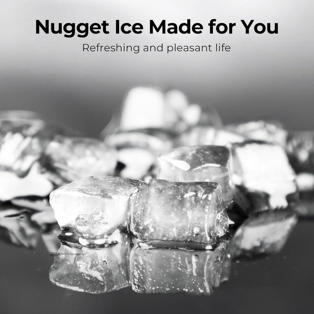 Nugget Ice Maker Countertop Pebble Ice Machine Per Day, Sonic Ice Bullet Ice Cube Options for Home Cooking, Dining and Outdoor Meals