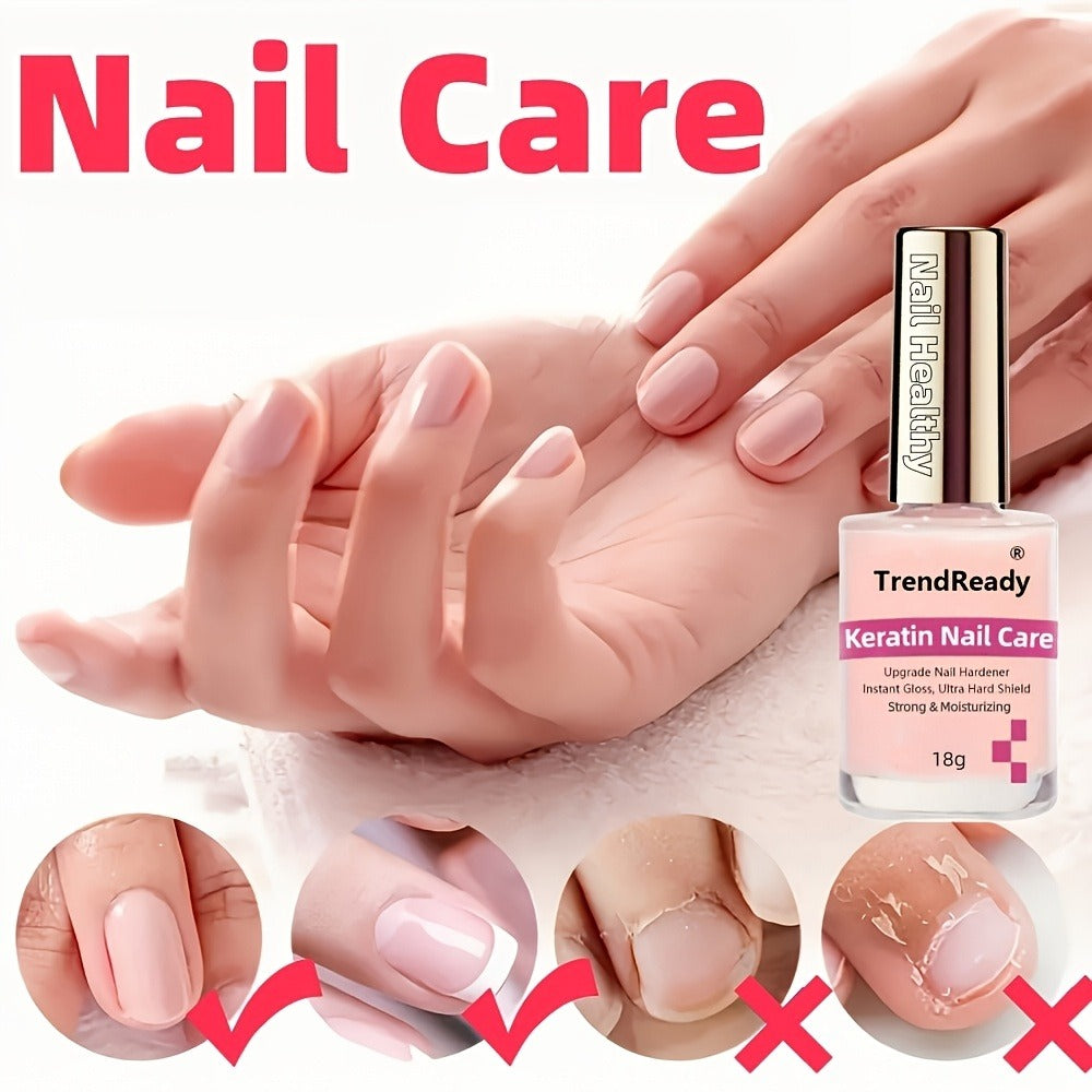 Colored Nail Hardener Set Pink White Yellow - Fast Drying 15ml Nail Strengthener for Weak Splitting Brittle