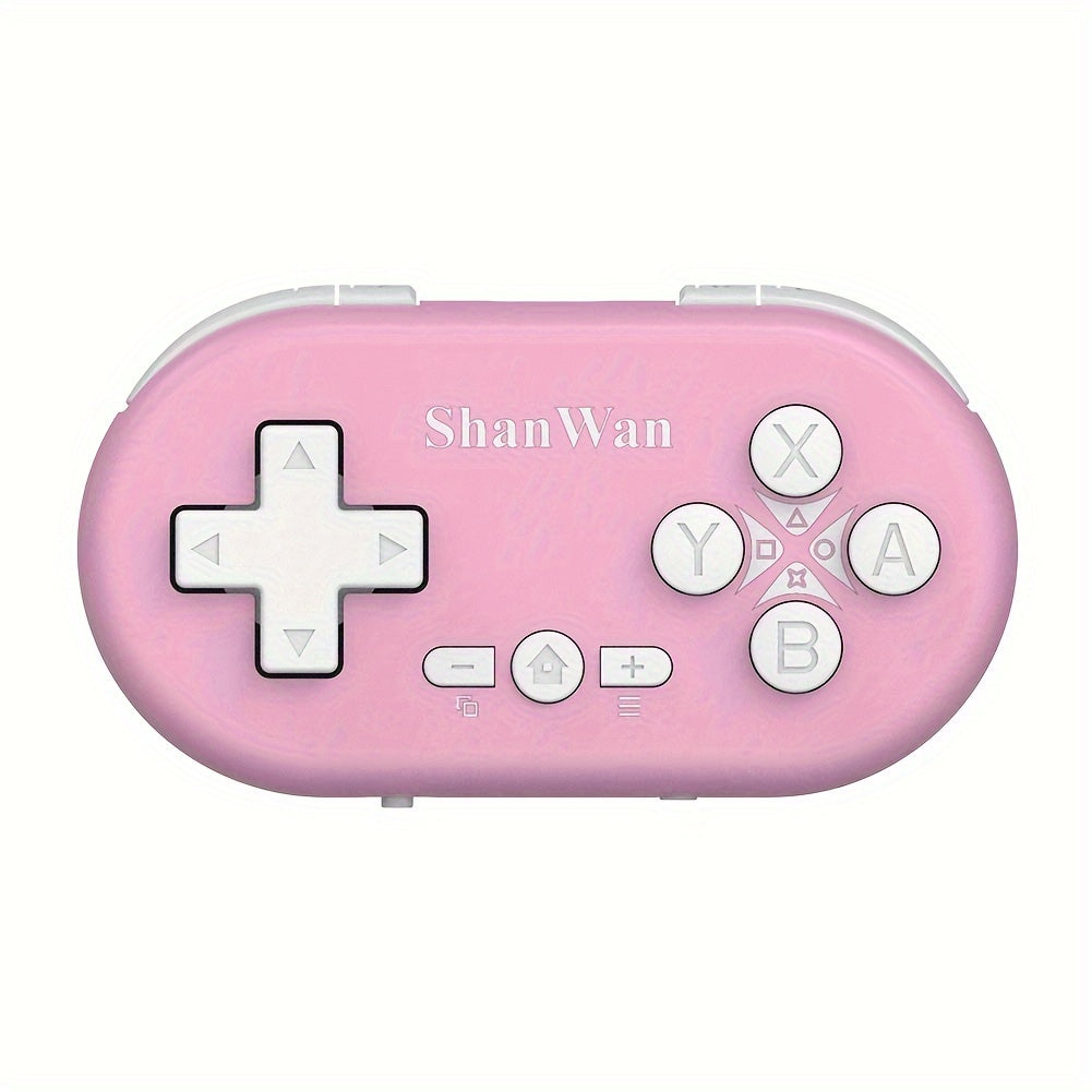 Mini Keychain Gaming Controller Bluetooth Mobile iOS Android - Gyroscope Axis Turbo Dual Vibration Wake Function 180mAh 5-Hour Battery Portable Pocket Gamepad