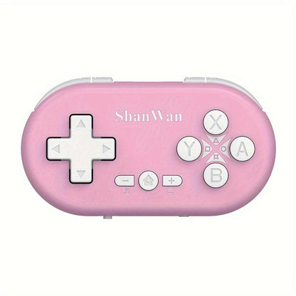 Mini Keychain Gaming Controller Bluetooth Mobile iOS Android - Gyroscope Axis Turbo Dual Vibration Wake Function 180mAh 5-Hour Battery Portable Pocket Gamepad
