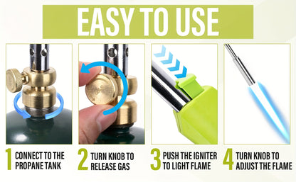 Propane Weed Torch | Flame Weeder Ice Melter Outdoor Roof Driveway