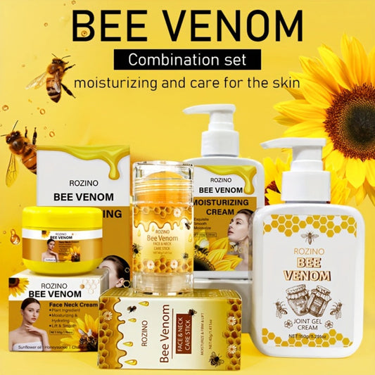 Honey Skincare Gift Set 4pcs for Women - Natural Plant-Based Hyaluronic Acid & Squalane Body Face Care Kit, Deep Moisturizing All Skin Types Gentle Daily Routine