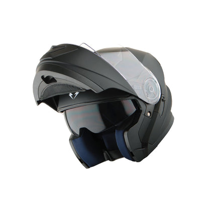 Motorcycle Modular Full Face Helmet Flip Up Dual Visor Sun Shield with Optional LED Tail Light 3 Modes Removable Washable Interior, Multiple Colors S M L XL — Modular901