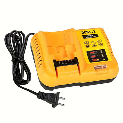 Fast Battery Charger for DeWalt 12V 20V 60V MAX Compatible with DCB120 DCB126 DCB200 DCB201 DCB208 DCB606 DCB609 DCB612 Rapid Charger for DeWalt Cordless Power Tool Batteries