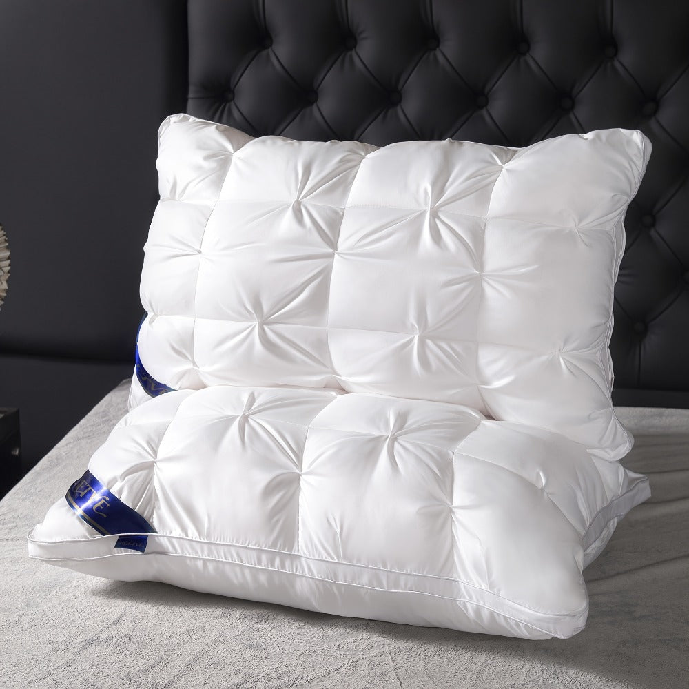 Two-Piece Bed Pillow Set in Six Colors and Queen or King Checkout Sizes for Bedroom Use for Home and Everyday Use