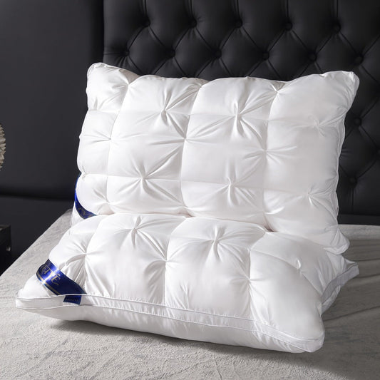 Pillows 2 Pack Queen King Size – Luxury Hotel Quality Deep Sleep Neck Support Pillow High Fluffiness Soft Breathable Fabric All Season Bed Pillow Set