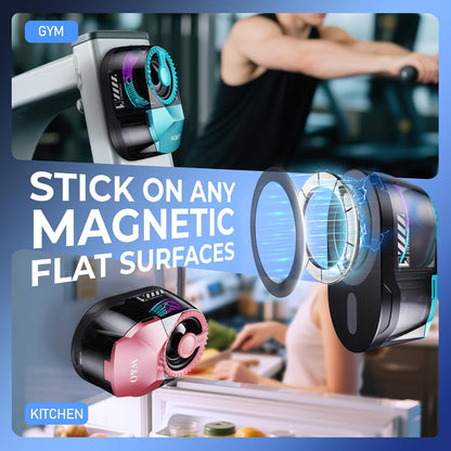 5-in-1 Wireless Bluetooth Speaker with Phone Holder & Earbuds, HD Stereo Sound, Colorful Ambient RGB Light, Universal Tablet & Phone Stand, Wireless Earbuds Included, Ideal for Work Travel Home Office