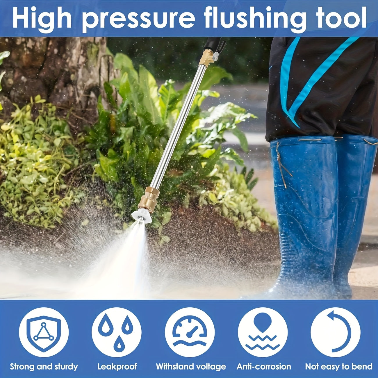 Pressure Washer Wand | Garden Hose Car Patio Yard Cleaning Nozzles