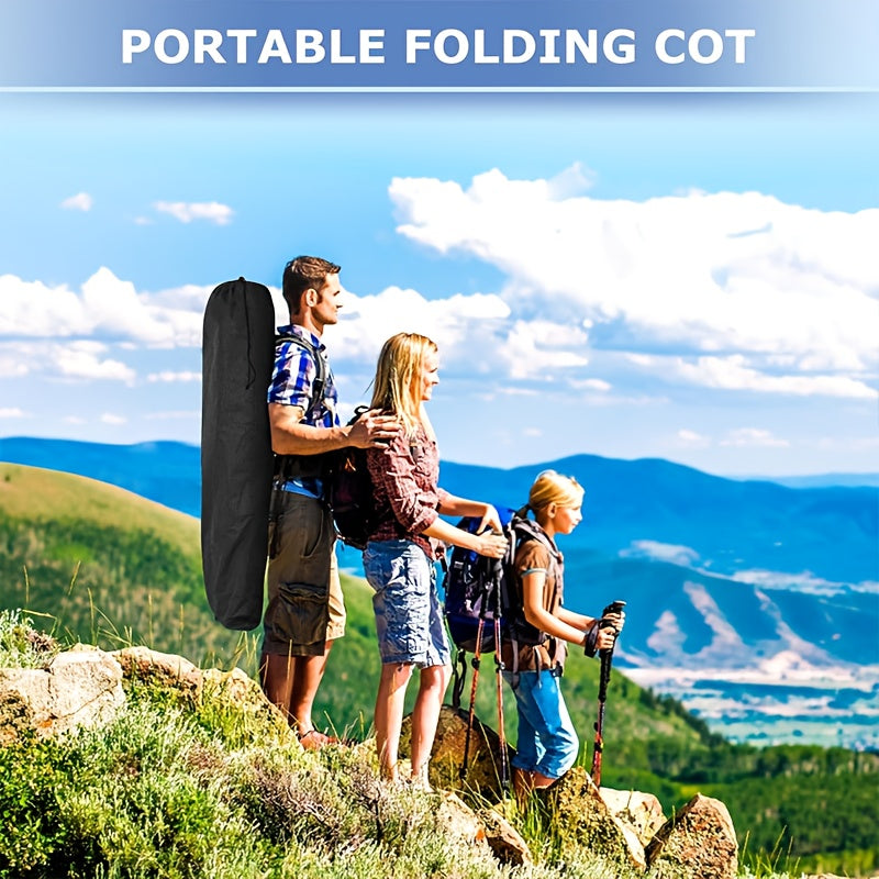 Folding Camping Bed with Carry Bag and No-Pad or Mattress Checkout Options Labeled 450, 500 or 600 lb