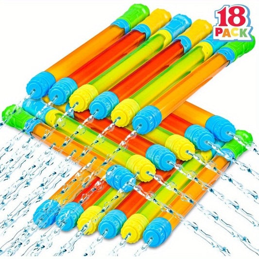 Water Guns 18 Pack Bulk Set for Kids – 16.5" Leakproof Squirt Gun Blasters with 35-Foot Range | Outdoor Summer Water Toy for Pool Beach Backyard Birthday Party Favors & Summer Camp